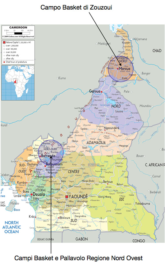 Mappa Campi Camerun